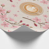 Kersbloesem Coffee Cozy Patroon (7) Cadeaupapier (Hoek)