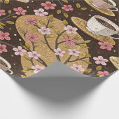 Kersbloesem Coffee Cozy Patroon (8) Cadeaupapier (Hoek)