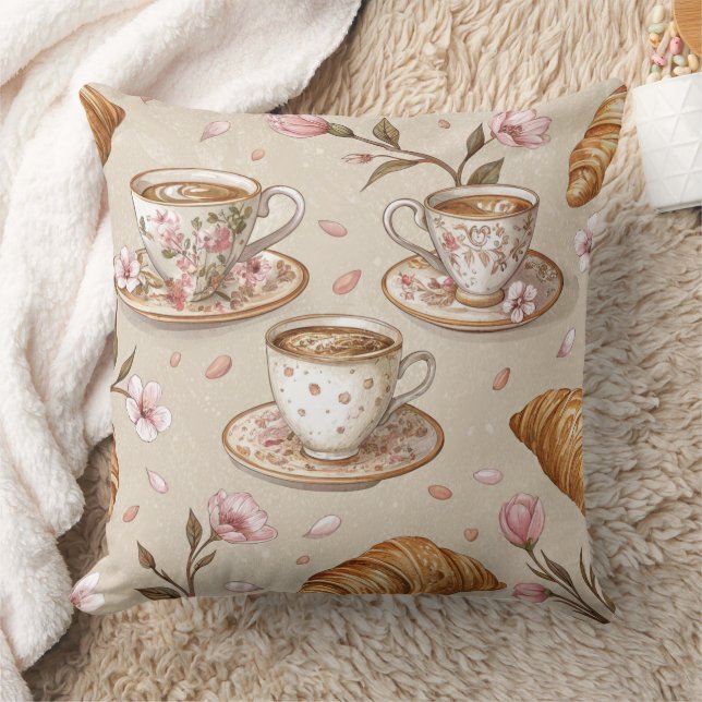 Kersbloesem Coffee Cozy Patroon (9) Kussen (Deken)