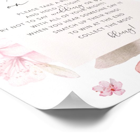 Kersbloesem 'doe een ring om het' spelposter poster (Hoek)