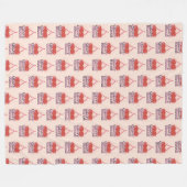 Kersbloesem fleece deken (Voorkant (Horizontaal))