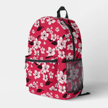 KERSBLOESEM - SAKURA PATROON IN ROOD