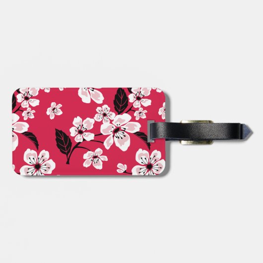 KERSBLOESEM - SAKURA (ROOD) BAGAGELABEL (Achterkant horizontaal)