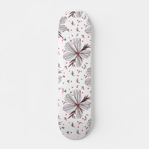Kersbloesem-schets-skateboard – Bruin & Baksteenro Persoonlijk Skateboard