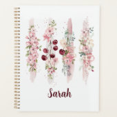 Kersebloesem Bloemenaquarell, Naam toevoegen Planner (Voorkant)