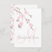 Kersebloesem Bruiloft RSVP voor Square Kaarten (Voorkant / Achterkant)
