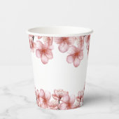 Kersebloesem Delight Bruidsfeest Uitnodiging Papieren Bekers (Achterkant)