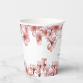 Kersebloesem Delight Bruidsfeest Uitnodiging Papieren Bekers (Rechts)