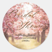 Kersebloesem Delight Bruidsfeest Uitnodiging Ronde Sticker (Voorkant)