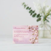 Kersebloesem Elegante Trouw Accommodatie Kaarten (Staand voorkant)