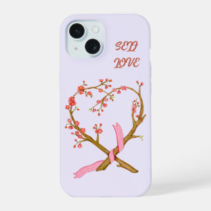 Kersebloesem Hart Zelfliefde Hoesje iPhone 15 Case