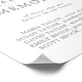 Kersebloesem-herdenkingsbord 'In Loving Memory' Poster (Hoek)