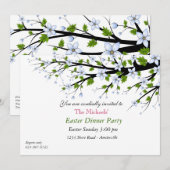 Kersebloesem Paasdiner Uitnodiging (Voorkant / Achterkant)