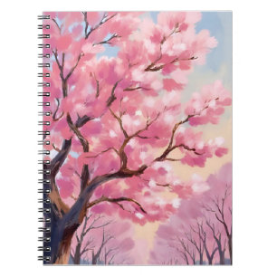 Kersebloesembomen Roze Bloemschildering Notitieboek
