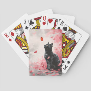 Kersebloesemkat en Vlinders (3) Pokerkaarten