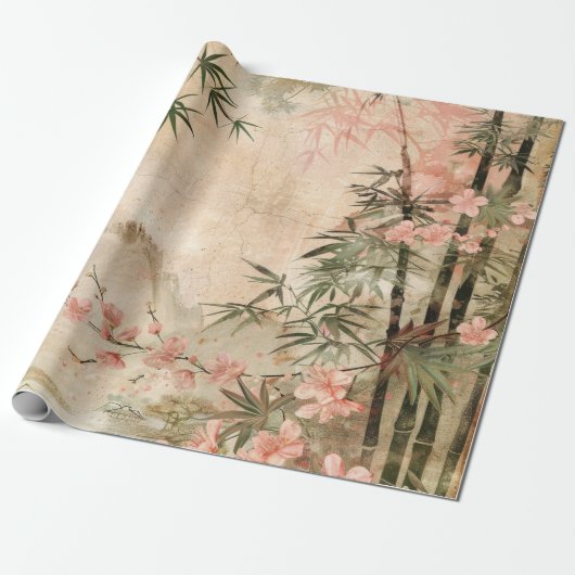 Kersebloesemtuin Scène (1) Cadeaupapier (Uitgerold)