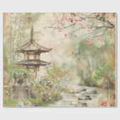 Kersebloesemtuin Scène (4) Cadeaupapier (Vlak)