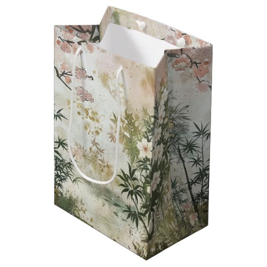 Kersebloesemtuin Scène (6) Medium Cadeauzakje (Voorkant Gekanteld)
