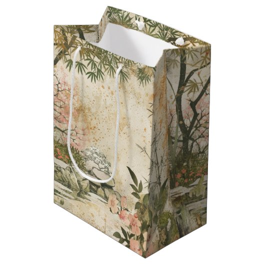Kersebloesemtuin Scène (8) Medium Cadeauzakje (Voorkant Gekanteld)
