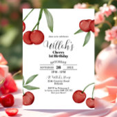 Kersen 1e Verjaardag Uitnodiging Zomer Kersen