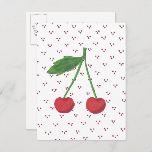 Kersen 2 briefkaart (Voorkant / Achterkant)