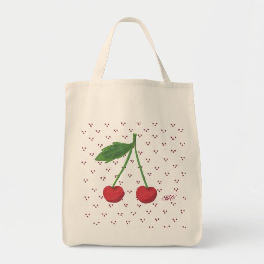 Kersen 2 kruidenierswaren tote bag (Voorkant)