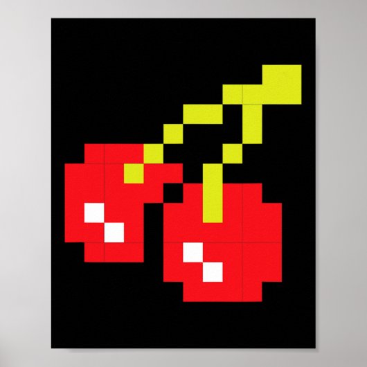 Kersen 80s Videogame Halloween Kostuum Gemakkelijk Poster (Voorkant)