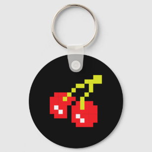 Kersen 80s Videogame Halloween Kostuum Gemakkelijk Sleutelhanger