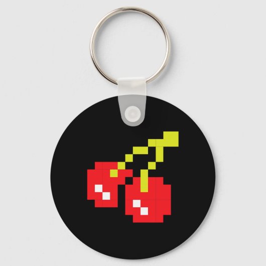 Kersen 80s Videogame Halloween Kostuum Gemakkelijk Sleutelhanger (Voorkant)