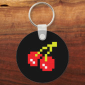 Kersen 80s Videogame Halloween Kostuum Gemakkelijk Sleutelhanger (Voorkant)