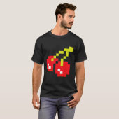 Kersen 80s Videogame Halloween Kostuum Gemakkelijk T-shirt (Voorkant volledig)