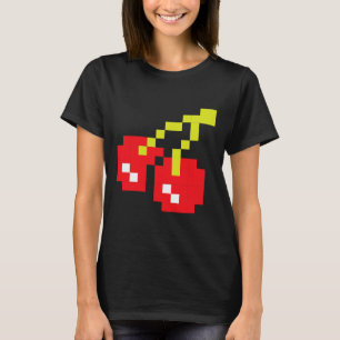 Kersen 80s Videogame Halloween Kostuum Gemakkelijk T-shirt
