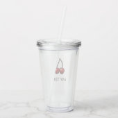 Kersen Acryl Tumbler Drinkbeker (Achterkant)