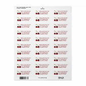 kersen-adreslabel etiket (Full Sheet)