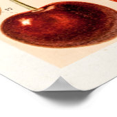  kersen Antiek kersen fruit Poster (Hoek)