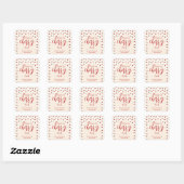 Kersen Baby Borrel Vierkante Sticker (Vel)