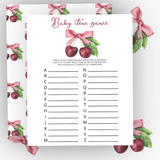 Kersen baby shower Baby item Spel (Creator heeft geüpload)
