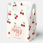 kersen-Baby shower Bedankdoosjes (Geopend)