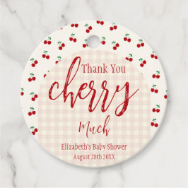 kersen-Baby shower Bedankjes Labels