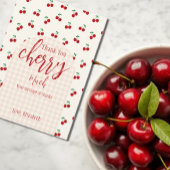 kersen-Baby shower Bedankkaart