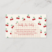 Kersen Baby shower Boeken voor Baby Informatiekaartje (Voorkant)