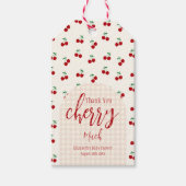 kersen-Baby shower Cadeaulabel (Voorkant)