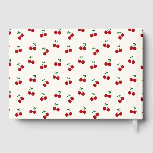 kersen-Baby shower Gastenboek (Achterkant)