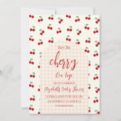 kersen-Baby shower Kaart (Voorkant)