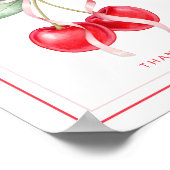 Kersen Baby shower Kaarten & Geschenken Tafelteken Poster (Hoek)