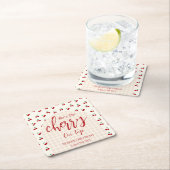 kersen-Baby shower Kartonnen Onderzetters (Insitu)