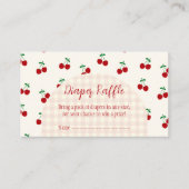 Kersen Baby shower Luier Raffle Informatiekaartje (Voorkant)