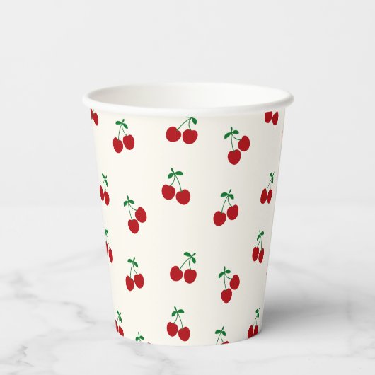 kersen-Baby shower Papieren Bekers (Achterkant)