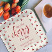 kersen-Baby shower Papieren Bordje