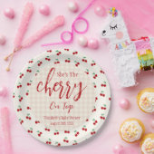 kersen-Baby shower Papieren Bordje (Feest)